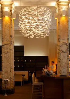 Creative Design ceramic Fish Chandelier Customization