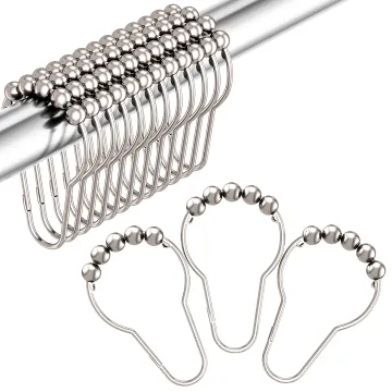 Bathroom Curtain Hooks and Rings