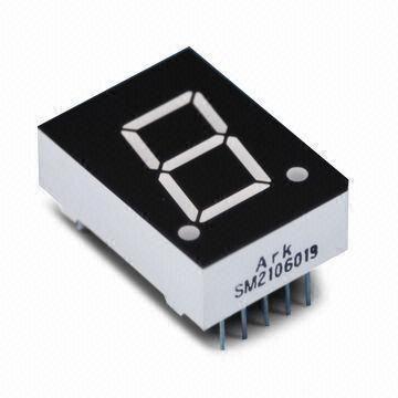 7-segment LED Display, 0.6" Single Digit, RoHS Directive-compliant, 9 Chips