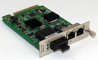 2-Port 10 / 100 / 1000base-TX To 1000base-FX Managed Media Converter Card