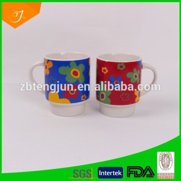 ceramic stackle mug with full decal,high quality ceramic coffee mug
