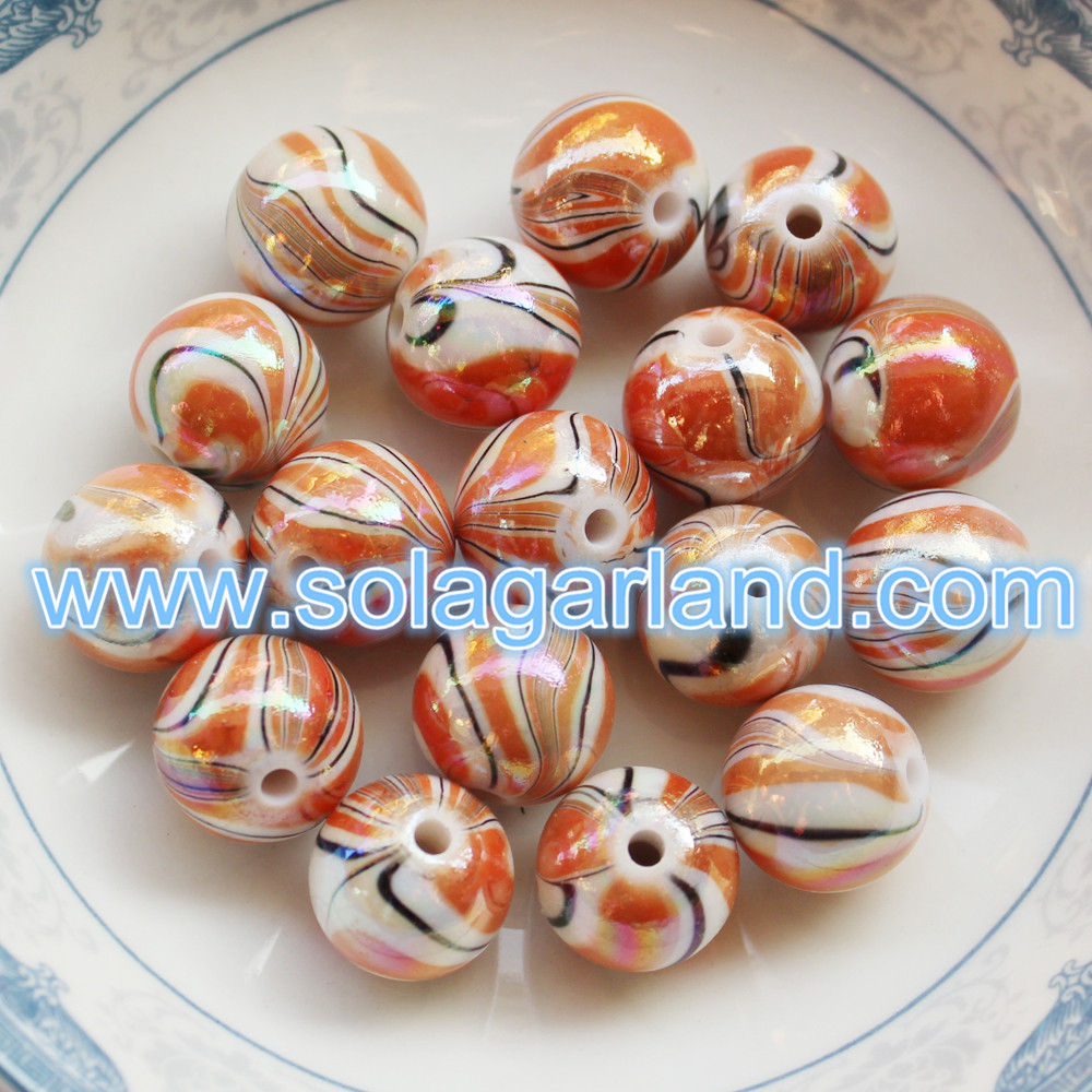 Plastic Round Gumball Beads Charms