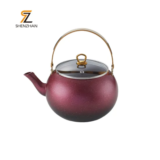 High-Quality Color Induction Tea Kettle Crafted from Forged Aluminum with Stainless Steel Handle