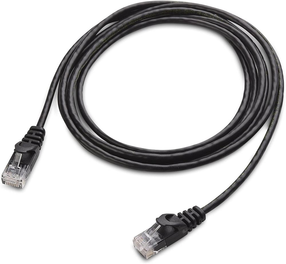 Câble Ethernet ultra-mince Snagless Cat6 en noir