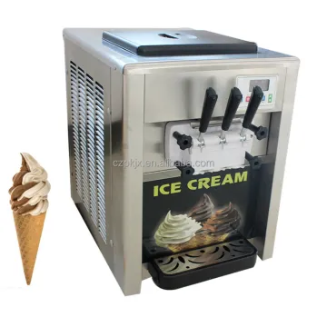 3 Flavor Table Top Soft Ice Cream Machine