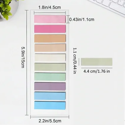 12 Packs Self-Adhesive Transparent Sticky Notes Notebook - Stationery Supplies for Back to School