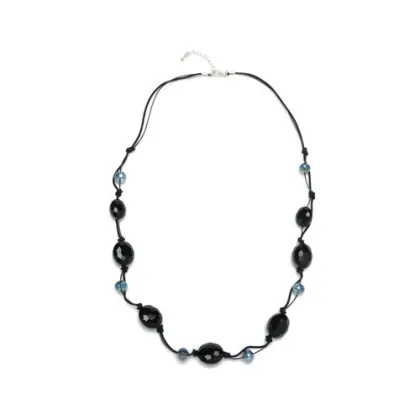 Charm Black Crystal Necklace 1207-A