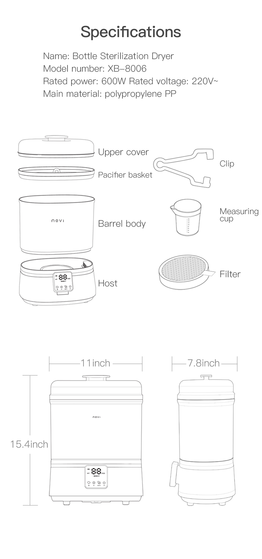 Sterilizer Dryer For Baby Bottles