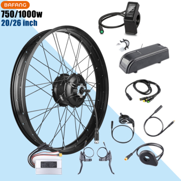 Bafang 48V 750 W/1000W Electric Bike Hub Zestaw silnika - Zestaw konwersji eBike tylnego koła