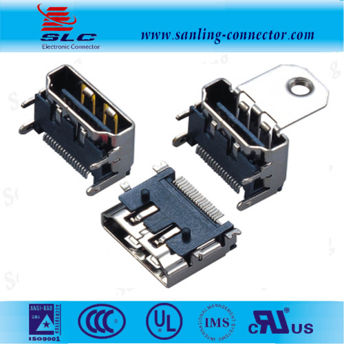 19Pin HDMI Connector SMT Type Female