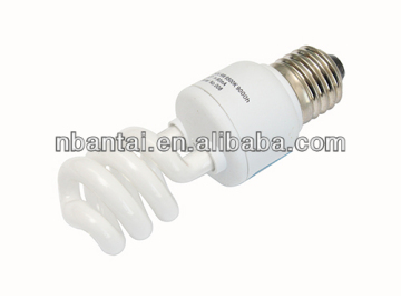 9w/11w/13w half spiral CFL lamp compact fluorescent lamp
