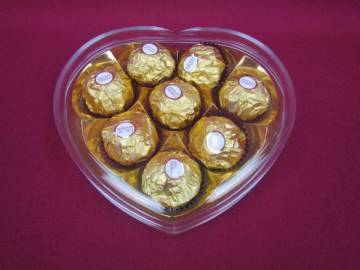 heart shaped chocolate plastic box with factory price