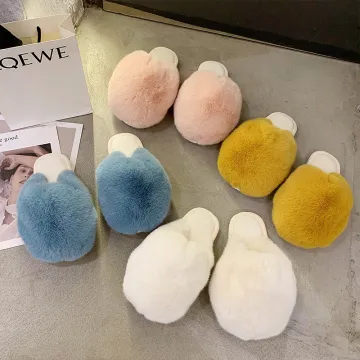 Women Faux Fur Slides House Slippers