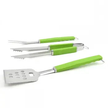 Heavy Duty Garden BBQ Tools Set 3 PC With Plastic Handle