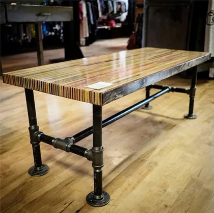 DIY Industrial Pipe Shelves for furniture floor flange