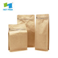 Paper Coffee Bag With Valve 250g Flat bottom pouch