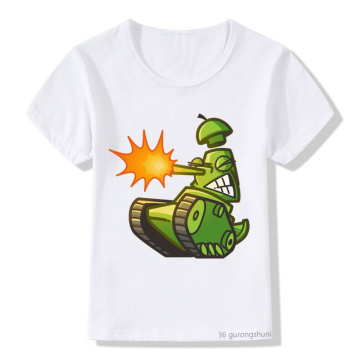 Children's t-shrt funny tank cartoon print t shirt boys/girls Harajuku summer short-sleeved clothing tops kids street clothing