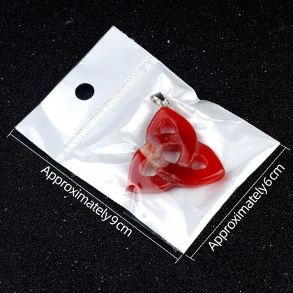 38MM Natural Crystal Irish Celtic Knot Stone Pendant Gemstone Hollow Irish Celtic Knot Charm Pendant Silver Findings