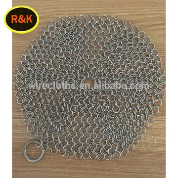 stainless steel chainmail scrubber/stainless steel ring mesh/chain mail