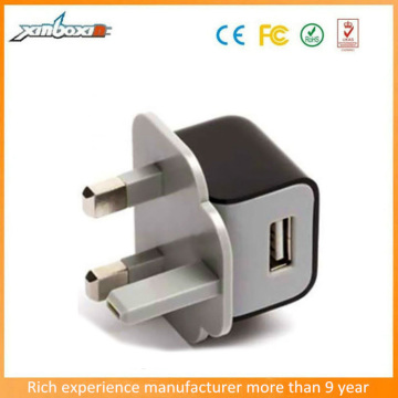 Factory Sell Single USB Port Wall Charger, 3pin USB UK Charger Adapter for Samsung