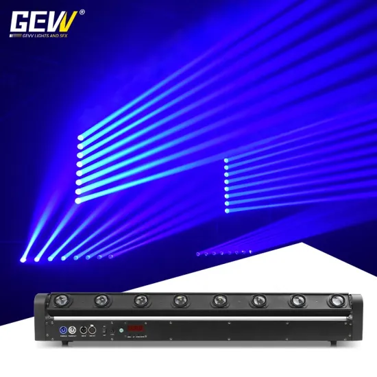 GEVV Dj Stage Equipment Wall Washer Lights DMX RGBW 8 Eye LED Beam Moving Head Light for Nightclubs