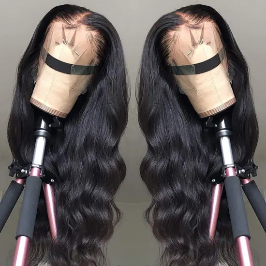 13x4 Lace Front Human Hair Wigs Body Wave Wigs Brazilian Virgin Human Hair Lace Wigs Pre Plucked with Baby Hair Natural Color