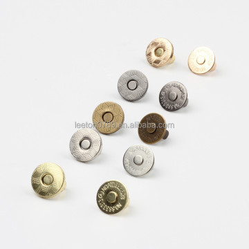 18 x 2mm Ultra-Thin Magnetic Fastener for Garments and Bags - Gold & Antique Brass
