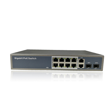 12-port Gigabit 8-port POE switch GPSE1082S standard IEEE802.3AT/AF