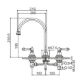 Vanir Deck Mount 3-Hole Basin Mixer