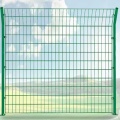 Powder-painted galvanized double wire mesh fence