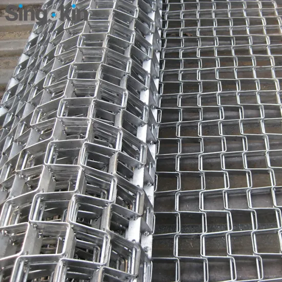 304 Stainless Steel Chainmail Conveyor Belt U Grid Honeycomb for Cooling