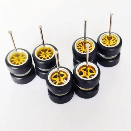 1/64 Scale BBS ADVAN CE28 Chrome Tires Model Car Wheels