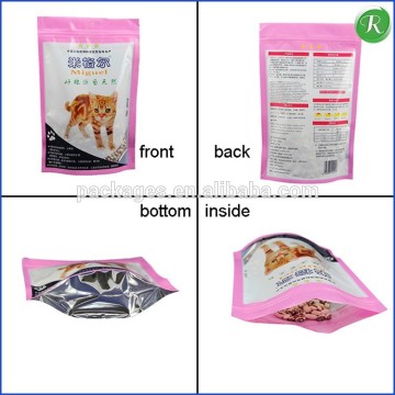 new products aluminum foil Cat food bags with zpper