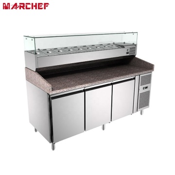 Commercial Stainless Steel Prep Fridge Refrigerator Salad Bar Counter