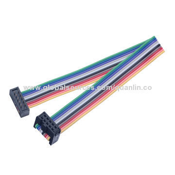 Customized 10-/16-pin flat ribbon cable and cable assembly, China manufacturer