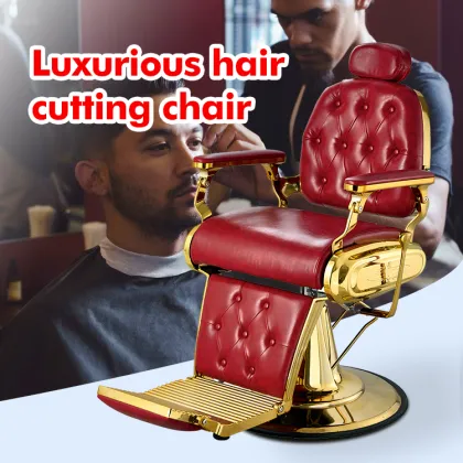 Wholesale Luxury Vintage Belmont Red Barber Chair