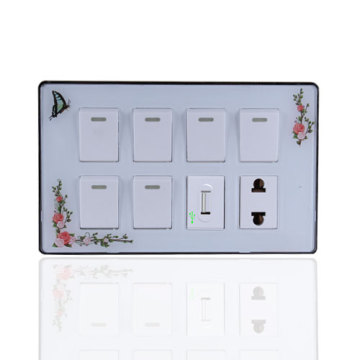 New Design Wall USB Socket With Six Gang Switch