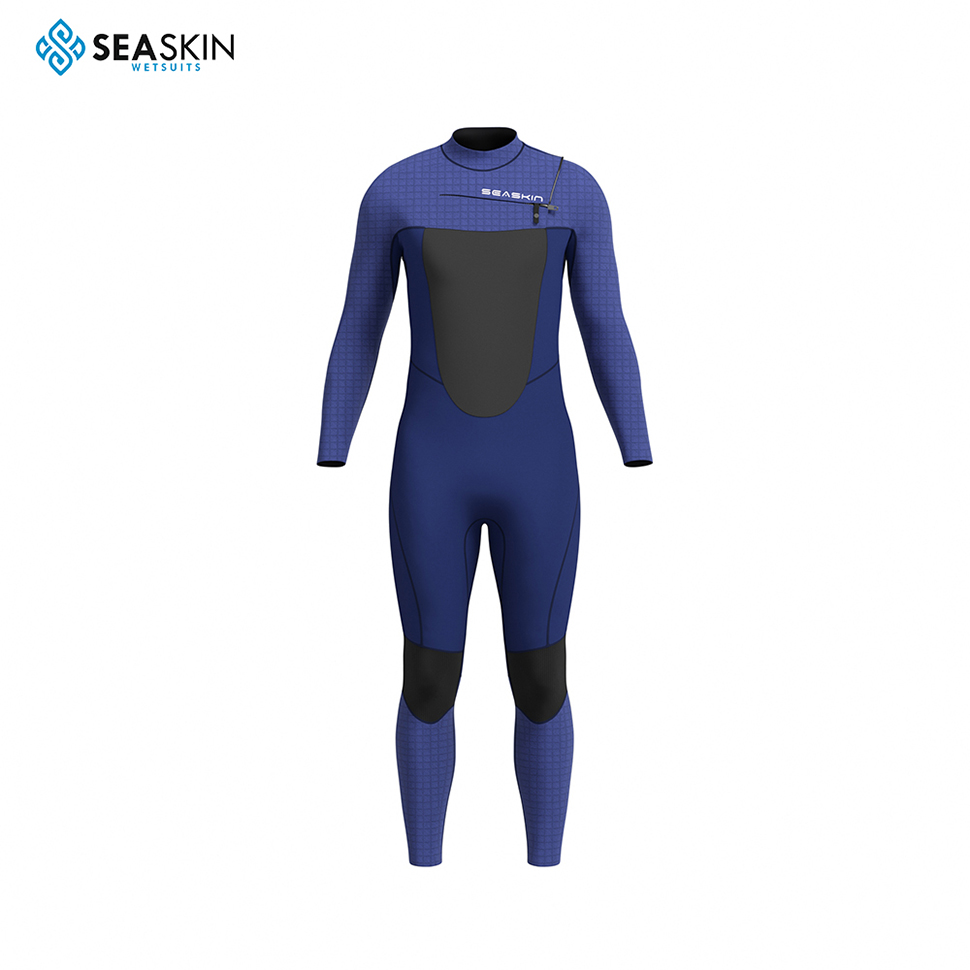 Seaskin 4/3mm Wetsuit Erkekler Su Spor Sörf Dalgaları