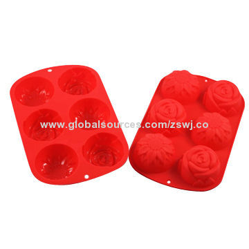 Floral silicone cake mold