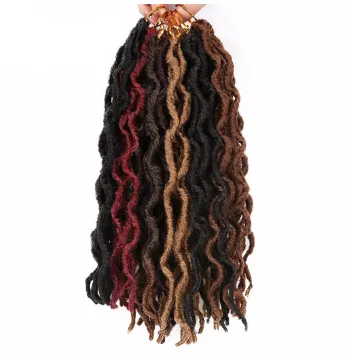 wholesale ombre Faux locs curly crochet braids hair Synthetic Braiding Hair