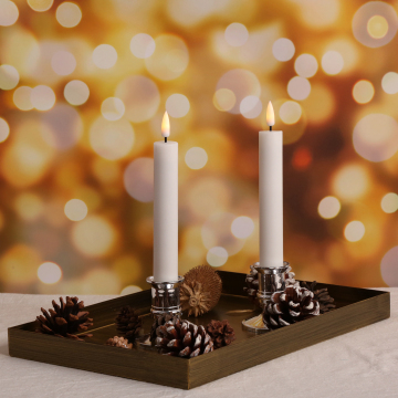3d real flame White Paraffin Wax LED Candle