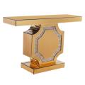 Table de console en miroir en or