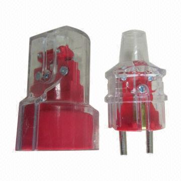 Transparent plug adapter, 250V rated voltage