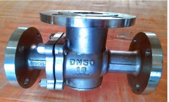 Duplex Steel 2205 3 Way Flange Ball Valve