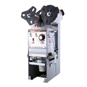 Automatic 90/95mm Plastic Paper Cup Sealing Machine for Drinks, Coffee, Juice, and Soy Milk Heat Sealer