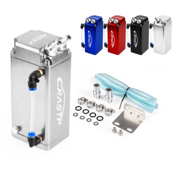 Aluminium 0,75 l verblüffter Billet 11mm 16mm Ölfangstank Square Reservoir Kit Universal Oil Catch Can
