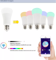 Bulbo LED con control remoto de 2.4G de brillo y color
