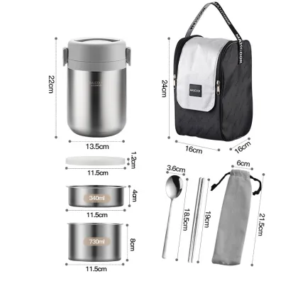 Maxcook 2L Thermos Flask Insulated Lunch Box