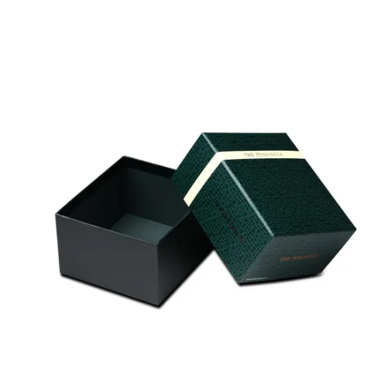Square shaped logo printed gift box
