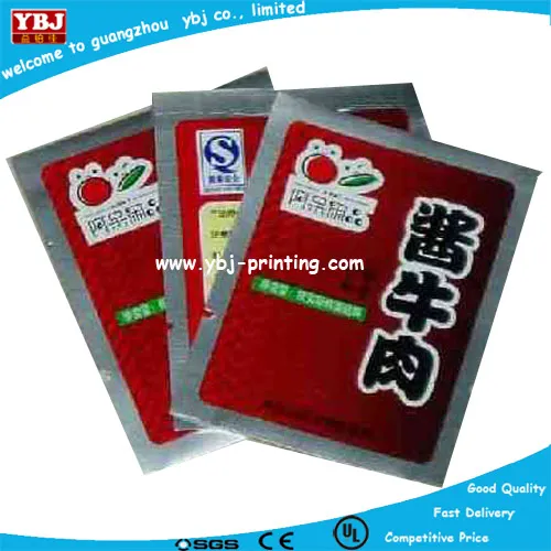 3 sides sealed bag,plastic pouch packaging,dried food flat packaging bag